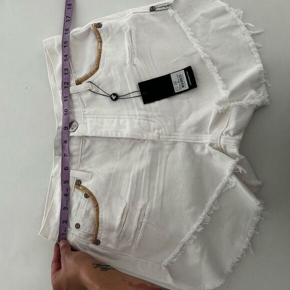 One Teaspoon Pearl Outlaws Mid-Length Shorts Size 26 Classic Boho Hippie Coastal - Picture 11 of 13